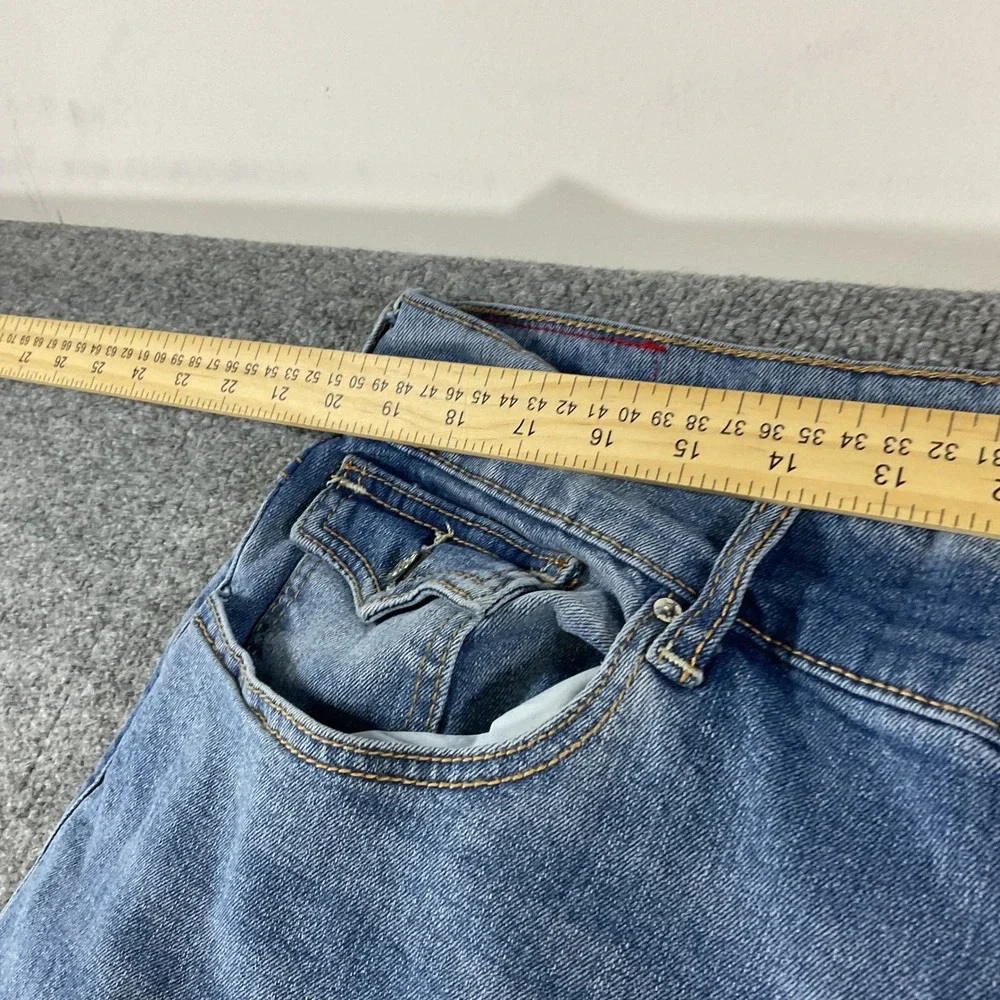 True Religion Ricky Relaxed Straight Jeans Mens 40x34 Blue Stretch Denim Pants
